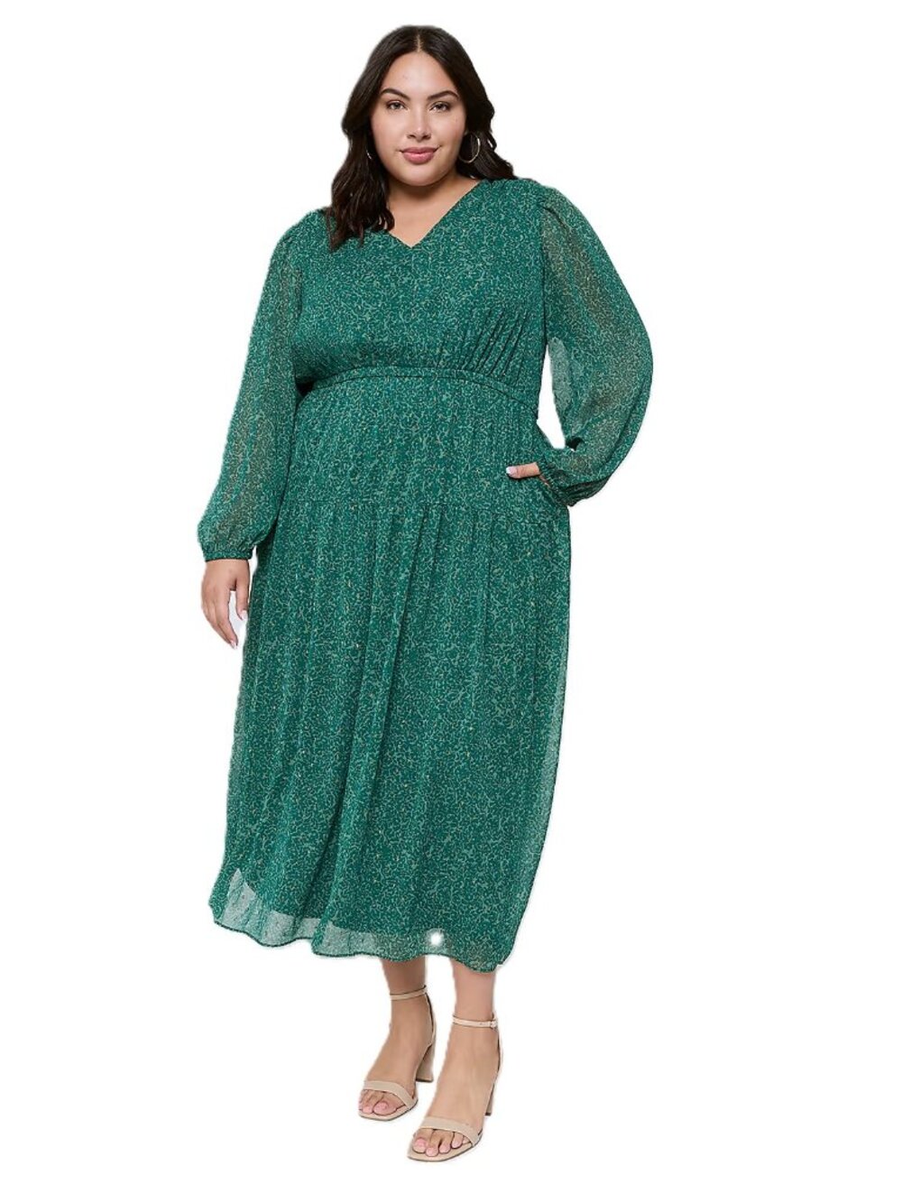 LANE BRYANT Lurex Shimmer Shirred-Shoulder  Dress. Plus Size 20